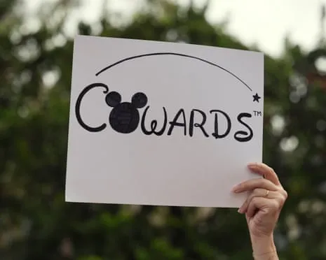 Scores Protest In Front Of Disney Corporate Offices Concerning ‘Authoritarian’ Kimmel Suspension